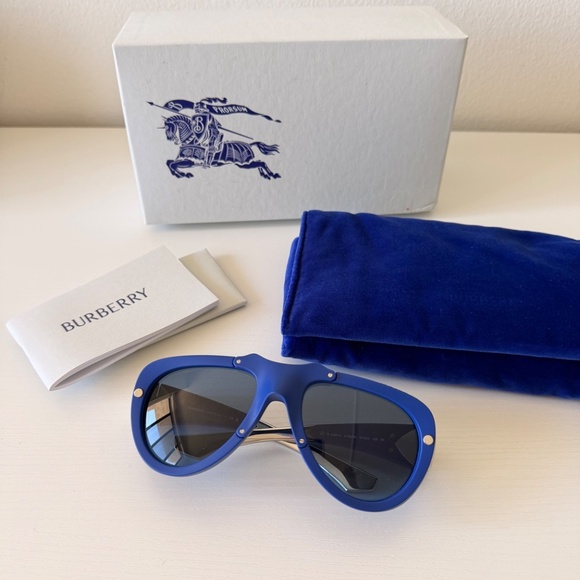 Burberry Blue Unisex Sunglasses, BE4433-U 4139/80, Aviator, Authentic main image 9